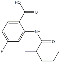 4-fluoro-2-(2-methylpentanamido)benzoic acid,,结构式