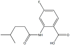 4-fluoro-2-(4-methylpentanamido)benzoic acid Struktur