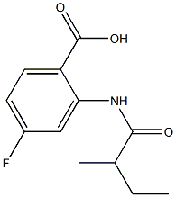 4-fluoro-2-[(2-methylbutanoyl)amino]benzoic acid 结构式