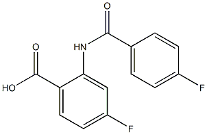4-fluoro-2-[(4-fluorobenzoyl)amino]benzoic acid 化学構造式