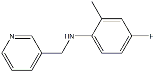 4-fluoro-2-methyl-N-(pyridin-3-ylmethyl)aniline,,结构式