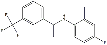 4-fluoro-2-methyl-N-{1-[3-(trifluoromethyl)phenyl]ethyl}aniline Structure