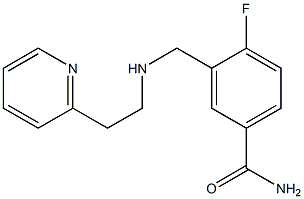 4-fluoro-3-({[2-(pyridin-2-yl)ethyl]amino}methyl)benzamide Structure