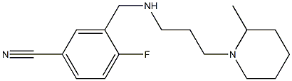 4-fluoro-3-({[3-(2-methylpiperidin-1-yl)propyl]amino}methyl)benzonitrile Structure