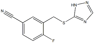 4-fluoro-3-[(1H-1,2,4-triazol-5-ylsulfanyl)methyl]benzonitrile Structure