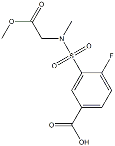 4-fluoro-3-[(2-methoxy-2-oxoethyl)(methyl)sulfamoyl]benzoic acid