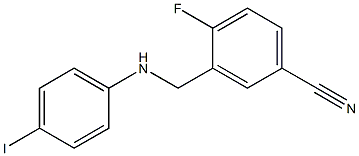 4-fluoro-3-{[(4-iodophenyl)amino]methyl}benzonitrile Struktur