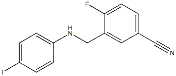 4-fluoro-3-{[(4-iodophenyl)amino]methyl}benzonitrile,,结构式