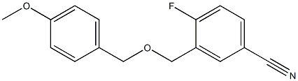 4-fluoro-3-{[(4-methoxyphenyl)methoxy]methyl}benzonitrile