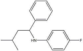 4-fluoro-N-(3-methyl-1-phenylbutyl)aniline,,结构式