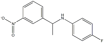 4-fluoro-N-[1-(3-nitrophenyl)ethyl]aniline Struktur
