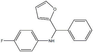 4-fluoro-N-[furan-2-yl(phenyl)methyl]aniline,,结构式