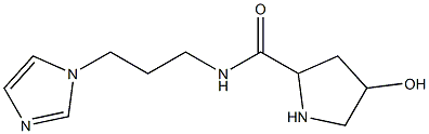 4-hydroxy-N-[3-(1H-imidazol-1-yl)propyl]pyrrolidine-2-carboxamide Struktur