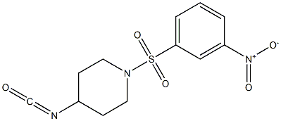 4-isocyanato-1-[(3-nitrobenzene)sulfonyl]piperidine Structure