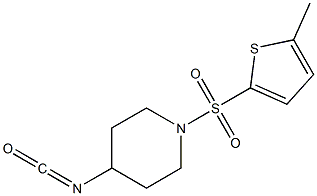 4-isocyanato-1-[(5-methylthiophene-2-)sulfonyl]piperidine,,结构式