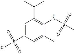  4-methanesulfonamido-3-methyl-5-(propan-2-yl)benzene-1-sulfonyl chloride