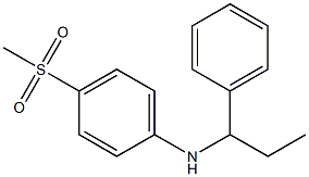 4-methanesulfonyl-N-(1-phenylpropyl)aniline,,结构式