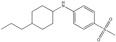 4-methanesulfonyl-N-(4-propylcyclohexyl)aniline 化学構造式