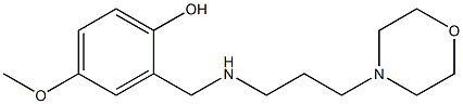 4-methoxy-2-({[3-(morpholin-4-yl)propyl]amino}methyl)phenol,,结构式