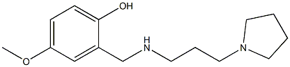 4-methoxy-2-({[3-(pyrrolidin-1-yl)propyl]amino}methyl)phenol Struktur