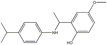 4-methoxy-2-(1-{[4-(propan-2-yl)phenyl]amino}ethyl)phenol,,结构式