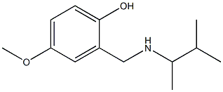 4-methoxy-2-{[(3-methylbutan-2-yl)amino]methyl}phenol,,结构式