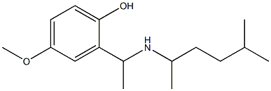 4-methoxy-2-{1-[(5-methylhexan-2-yl)amino]ethyl}phenol,,结构式