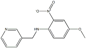 4-methoxy-2-nitro-N-(pyridin-3-ylmethyl)aniline 化学構造式