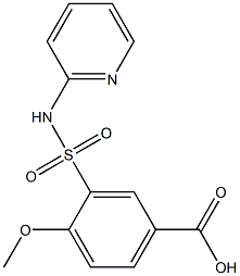 4-methoxy-3-(pyridin-2-ylsulfamoyl)benzoic acid 结构式