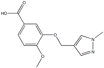 4-methoxy-3-[(1-methyl-1H-pyrazol-4-yl)methoxy]benzoic acid Structure