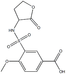 4-methoxy-3-[(2-oxooxolan-3-yl)sulfamoyl]benzoic acid 结构式