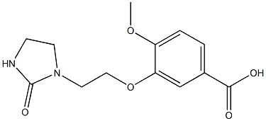 4-methoxy-3-[2-(2-oxoimidazolidin-1-yl)ethoxy]benzoic acid,,结构式