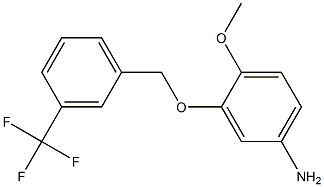 4-methoxy-3-{[3-(trifluoromethyl)phenyl]methoxy}aniline Struktur