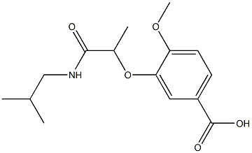 4-methoxy-3-{1-[(2-methylpropyl)carbamoyl]ethoxy}benzoic acid 结构式