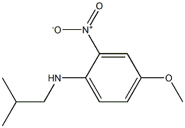 4-methoxy-N-(2-methylpropyl)-2-nitroaniline,,结构式