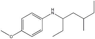 4-methoxy-N-(5-methylheptan-3-yl)aniline Struktur