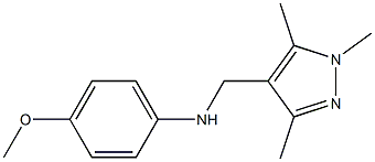 4-methoxy-N-[(1,3,5-trimethyl-1H-pyrazol-4-yl)methyl]aniline Struktur