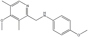 4-methoxy-N-[(4-methoxy-3,5-dimethylpyridin-2-yl)methyl]aniline 化学構造式