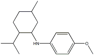 4-methoxy-N-[5-methyl-2-(propan-2-yl)cyclohexyl]aniline 结构式