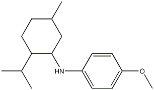 4-methoxy-N-[5-methyl-2-(propan-2-yl)cyclohexyl]aniline 化学構造式