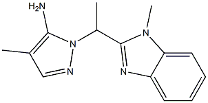 4-methyl-1-[1-(1-methyl-1H-1,3-benzodiazol-2-yl)ethyl]-1H-pyrazol-5-amine Struktur
