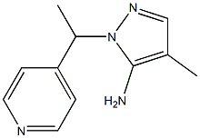 4-methyl-1-[1-(pyridin-4-yl)ethyl]-1H-pyrazol-5-amine,,结构式