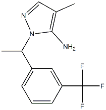 4-methyl-1-{1-[3-(trifluoromethyl)phenyl]ethyl}-1H-pyrazol-5-amine Structure