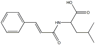 4-methyl-2-(3-phenylprop-2-enamido)pentanoic acid Structure