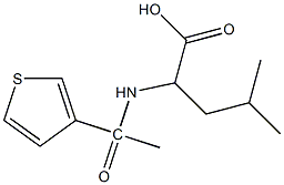 4-methyl-2-[1-(thiophen-3-yl)acetamido]pentanoic acid,,结构式