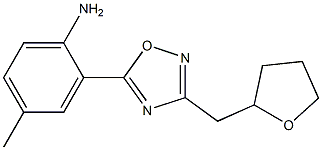 4-methyl-2-[3-(oxolan-2-ylmethyl)-1,2,4-oxadiazol-5-yl]aniline