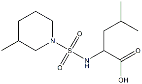 4-methyl-2-{[(3-methylpiperidine-1-)sulfonyl]amino}pentanoic acid Structure