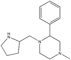 4-methyl-2-phenyl-1-(pyrrolidin-2-ylmethyl)piperazine Structure