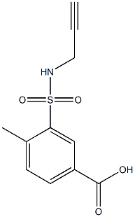 4-methyl-3-(prop-2-yn-1-ylsulfamoyl)benzoic acid Structure