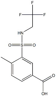 4-methyl-3-[(2,2,2-trifluoroethyl)sulfamoyl]benzoic acid Struktur